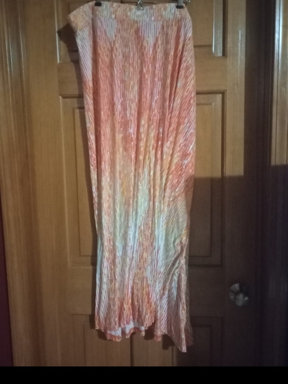 Women’s Orange Gradient  Maxi Skirt